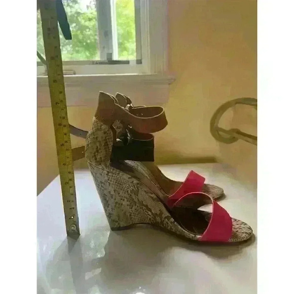 Worthington Vinny Wedge Heel Sandals Women’s Size 7.5M Multicolor Snakeskin - Picture 9 of 10